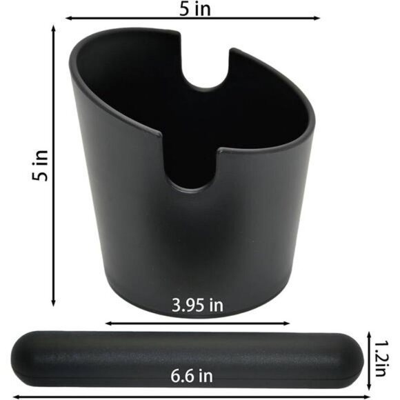 Espresso Knock Box 5 Inch Non Slip Coffee Grounds Bin Barista Tool for Home - Picture 5 of 7